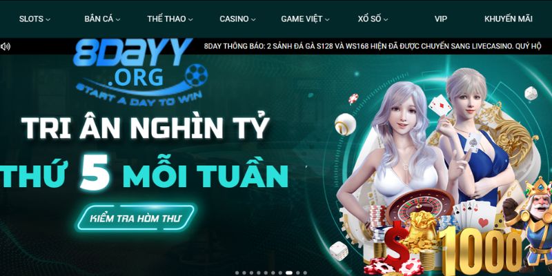 Sảnh chơi quy tụ hàng trăm tựa game hấp dẫn